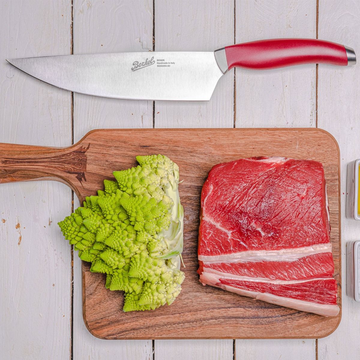 Chef's Knife 22 cm  Stainless Steel Berkel Teknica Handle Red Resin